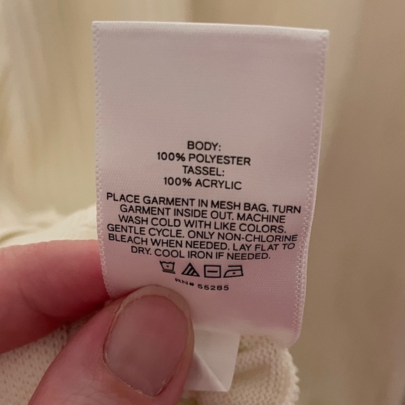 NWT Express Ribbed Halter Midi Dress w/ Fringe - Picture 9 of 9